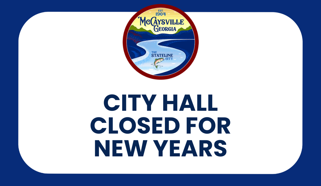 City Hall Closed for New Years