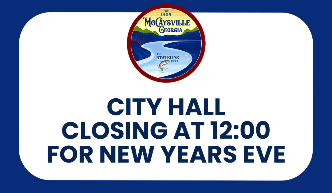 Closing at Noon for New Years Eve