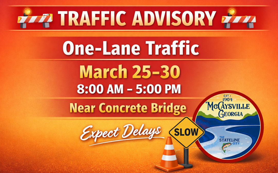 Traffic Advisory – One-Lane Traffic Near Concrete Bridge